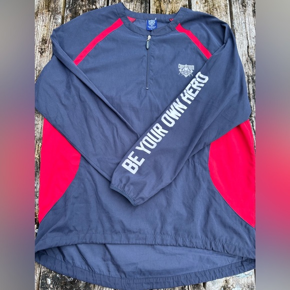 Cooperstown Dreams Park Men’s 1/4 Zip Long Sleeve Baseball Pullover Blue/Red XL - Picture 4 of 5